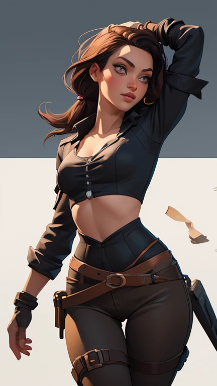 Female character in cartoon style Digital art style illustration Cartoon image of a woman .Ilustra??o estilo desenho animado, estilo de arte dos desenhos animados, Ella Purnel lestilo Cartoon style digital illustration artgerm style cartoon art style, digi...