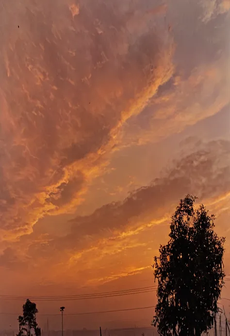 dusk sky，Torn clouds，A fragmented world