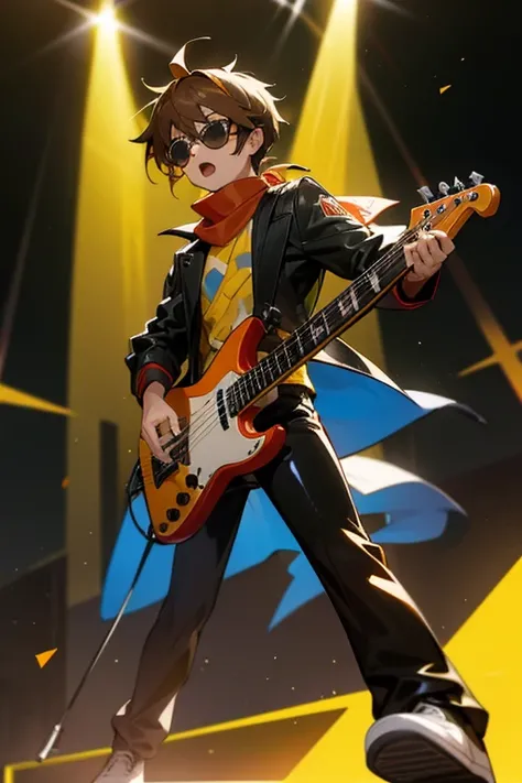  Rody Soul my hero academy is a young boy with spiky brown hair with a short ponytail gray eyes and sun tanned skin. He wears a red scarf and a pair of sunglasses on his head bad pop Star rock clothing black jacket with yellow rays black latex pants black ...