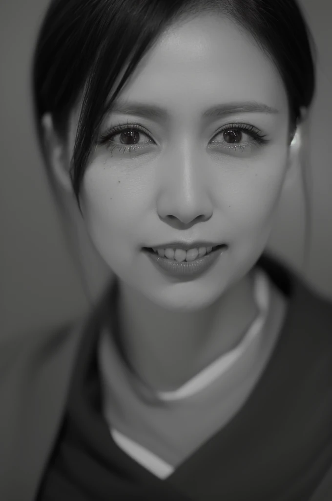 ((top quality)), ((8k)), ((masterpiece: 1.3)), (perfect appearance), (photorealism: 1.6), (grayscale: 1.6), (japanese woman walk...