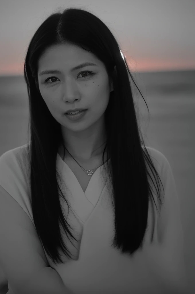 ((top quality)), ((8k)), ((masterpiece: 1.3)), (perfect appearance), (photorealism: 1.6), (grayscale: 1.6), (japanese woman walk...