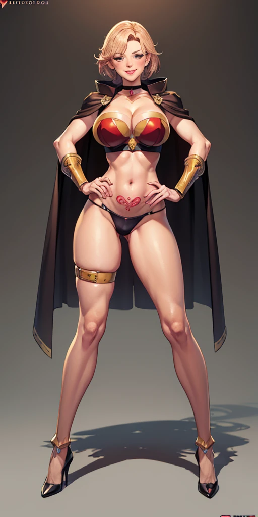 (masterpiece, full body, game art style, best quality, high res, 4k, 8k, detailed illustration, intricate detail, cinematic lighting, amazing quality, ultra detailed, best shadow, grey background:1.2) Two long thighs, yellow eyes, blonde hair, short hair, ...