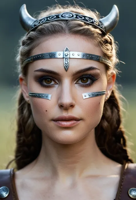 portrait photo of a viking princess, nikon z9, realistic skin, ((skin texture)), (sharp focus), (high quality), looking straight...