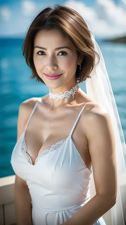 (highest quality,8k,masterpiece),Reality Photos、Detailed skin、
日本人Mature Woman,45 year old beautiful mature woman、Mature Woman,Pure white skin, Portrait、Wedding Photos、
(Small Breasts 1.3)、Random Hairstyles、
,A kind smile、A captivating gaze、Wedding dress、V...