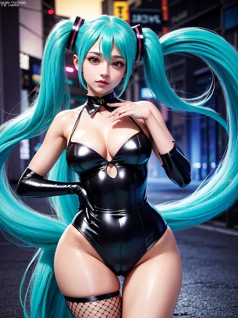 (La mejor calidad,A high resolution,Ultra - detallado,actual),Ariana Grande, chica anime Cosplay, anime Cosplay, (Hatsune MikuCosplay:1.4) , foto de Cosplay, dos colas blancas_guantes, Cosplay, lindo anime waifu con un bonito vestido, chica anime con pelo ...