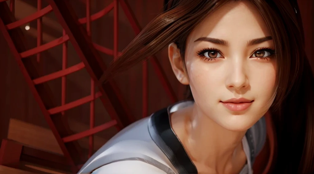 "Mai Shiranui", (best quality,ultra-detailed),(Realistic:1.37), beautiful and detailed face, Ultra-realistic texture, delicate face, athletic body, 4k ultra-HD.