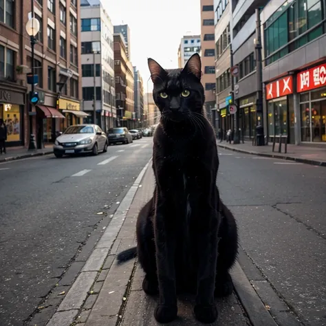 Cat in city angry