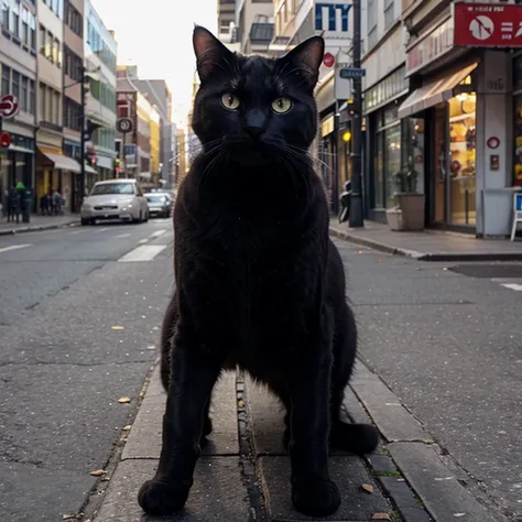 Cat in city angry