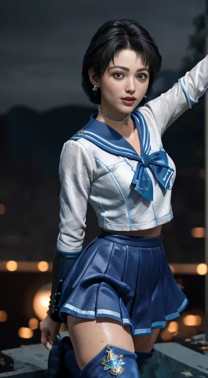 unreal engine:1.4,ultra-high resolution,best quality:1.4, realistic:1.4, skin texture:1.4, masterpiece:1.8, (sailor mercury:1.4)...