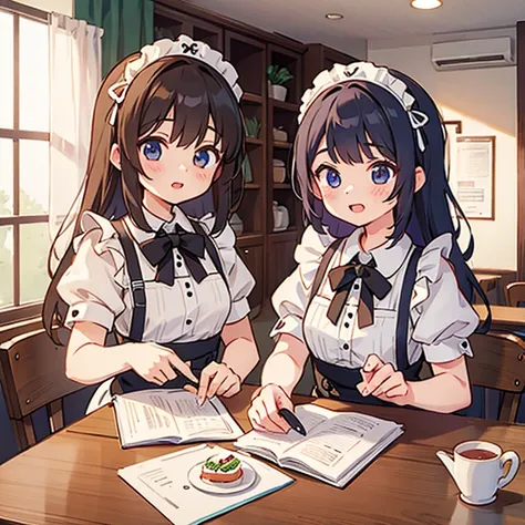 Girls working at maid cafes