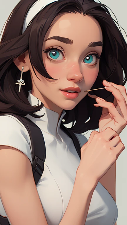 Female character in cartoon style Digital art style illustration Cartoon image of a woman .Ilustra??o estilo desenho animado, estilo de arte dos desenhos animados, Ella Purnel lestilo Cartoon style digital illustration artgerm style cartoon art style, digi...