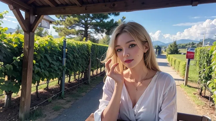 Blonde Jaiko visits a winery