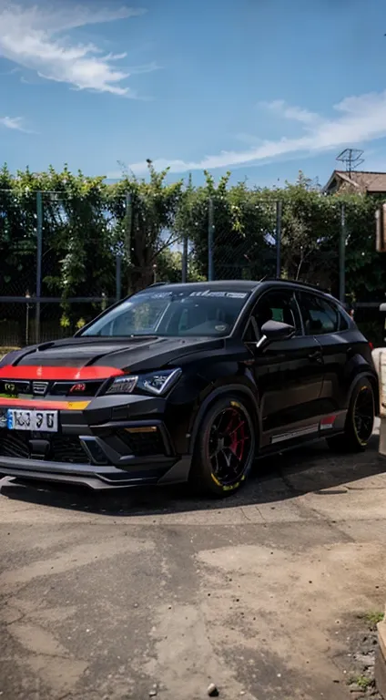 black seat ateca cupra wide body nascar style