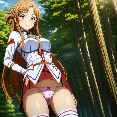 (masterpiece, highest quality:1.2), One girl, alone，{{Asuna Yuuki(SAO)}}},official style,
One girl, alone,stage,Portraiture,View your viewers，((Cotton panties with crotch))，(((Skirt flip, I can see your pants)))，From below，Embarrassing，blush，From below，Fro...