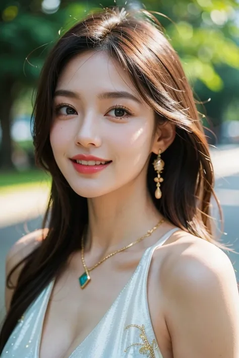 pretty girl: Asian, super cute;
Age: from 18-20 years old;
hair: bronze orange, smooth, shimmering in the sunlight, detailed;
skin: ivory white, rosy and flawless;
eyes: jet black, almond shaped, sexy, youthful, clear, super detailed, elegant, seductive, s...