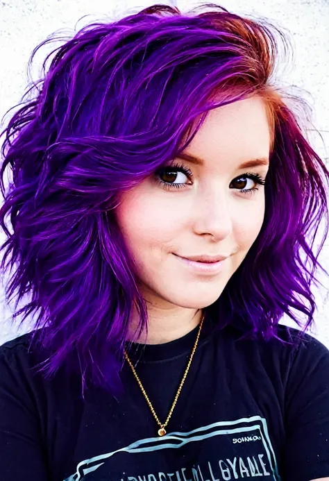 woman purple hair