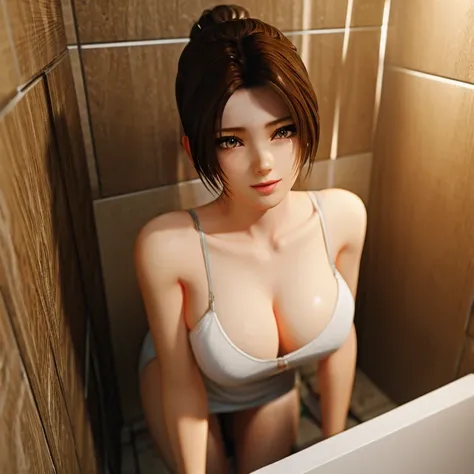 Sexy girl in bathroom