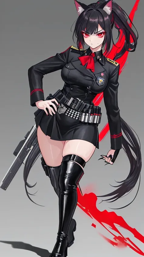 Officer Rika has a lean, athletic build, standing at 57" with long, toned legs and a slender waist.with big  and fat ass .Her skin is a fair porcelain tone, and her eyes are a striking shade of ruby red that seem to smolder with intensity. She has long, st...