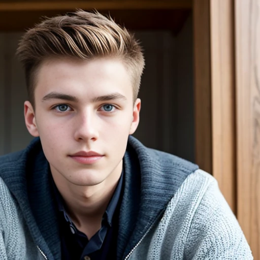 make an image of young german man  focus on the face