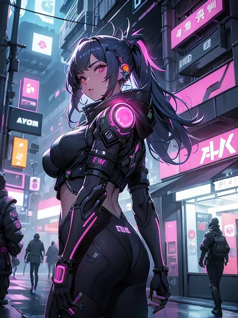 （ciudad ciberpunk、Neon cyber city:1.5）