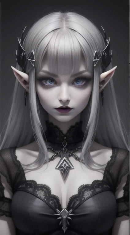 Silver hair, possessed eyes, Goth Princess Zelda,