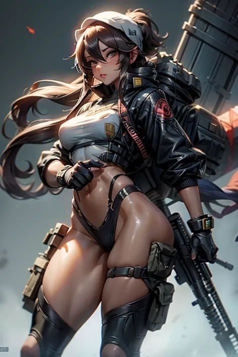 Lady sniper with gear