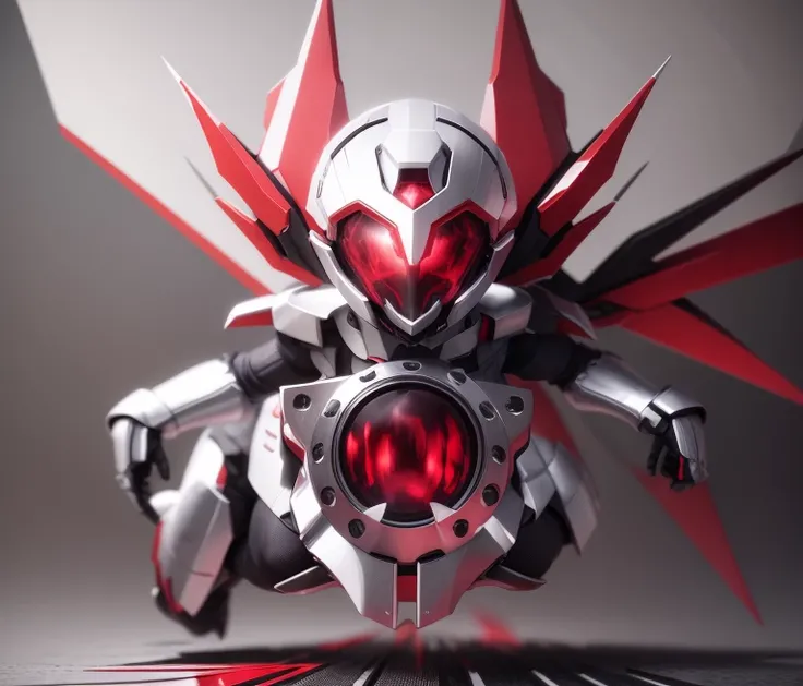 The color changes to platinum，Some platinum and bright red（Ensure its layering and armor texture，Platinum color as main color，Change the middle to a mirror image）