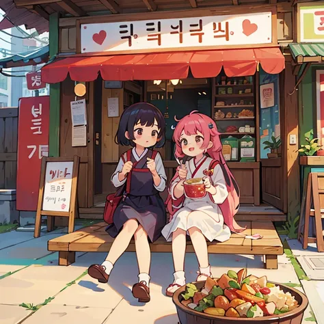 Girls on a food trip to Korea