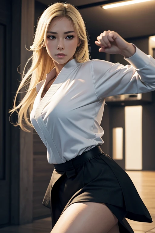 Elegan..femenin..blonde..martial art.. 