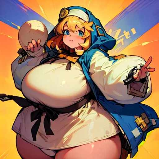 Bridget　Guilty Gear　For obesity　Very fat　　round face　Chubby　Plump