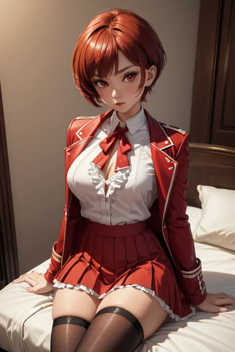 8K UHD, Digital SLR, Soft lighting, High quality, ((best quality)) ((best quality)), ((masterpiece)), (detailed), 4k image, anime style, beautiful teenage anime girl, fair caramel skin, symmetrical face, cherry red plump lips, blood red eyes, African looks...