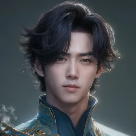 ((masterpiece )), (top quality), (best quality), ((ultra-detailed, 8k quality)), Aesthetics, Cinematic lighting, (detailed line art), (best composition), (high-resolution) two-dimensional，Zheng Yecheng, solo, 1boy, a handsome Idol, Kpop, soft light, unreal...