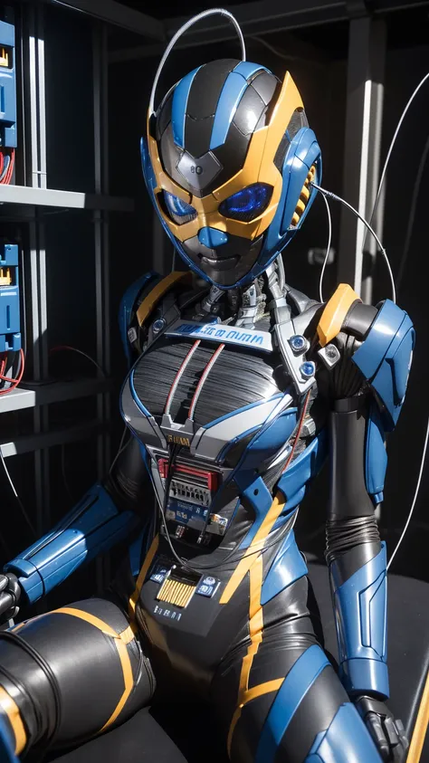 (((masterpiece))), (((highest quality))), ((very detailed)), (extremely detailed), ((close your eyes)), ((kamen rider)), ((blue ...