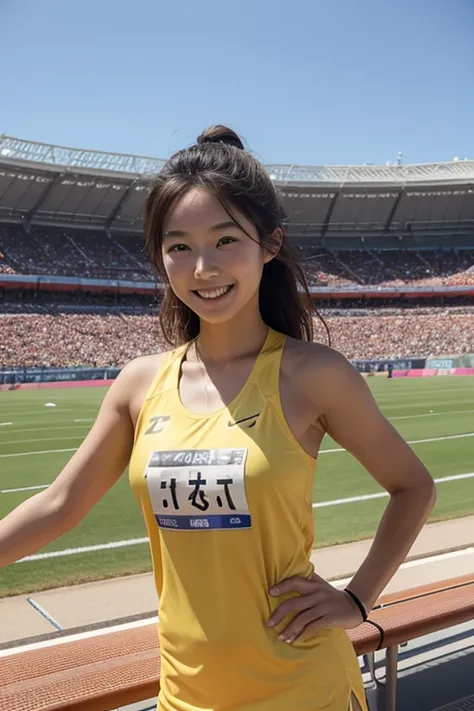 Browsing Caution ,Japanese,thin,smile,Athletics Stadium,Tan Lines