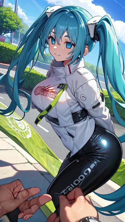  (masterpiece, highest quality), Backlight, Lens flare, Wide Shot, Fisheye Lens , (Face Focus, Depth of written boundary, close: 1.5), Super Detail, figure, colorful, (Fault Color: 1.3), (Immidshot: 1.3), video, Wide-angle, Upper Body, (((One girl))), miku...