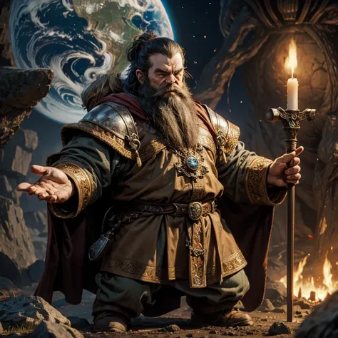 The Earth in the hand of the evil dwarf