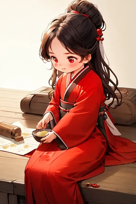 best quality, shouhui,1 Girl,Hanfu, Red Cliff,