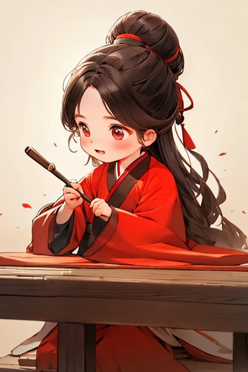 best quality, shouhui,1 Girl,Hanfu, Red Cliff,