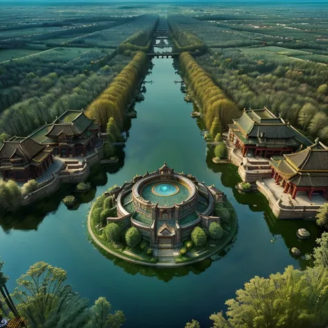 (masterpiece, best quality:1.2), (masterpiece, best quality:1.2), China Jiangnan Wonderland, aerial perspective, landscapeindigo accent, mythology, Movie,detailed, Realistic reality，Complex and detailed， atmosphere,Backlight,epic, Movie, Beautiful scenery,...