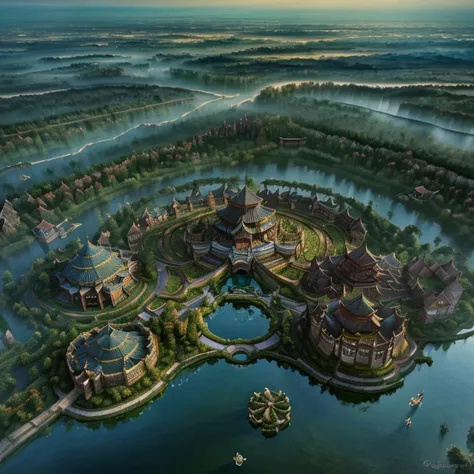 (masterpiece, best quality:1.2), (masterpiece, best quality:1.2), China Jiangnan Wonderland, aerial perspective, landscapeindigo accent, mythology, Movie,detailed, Realistic reality，Complex and detailed， atmosphere,Backlight,epic, Movie, Beautiful scenery,...