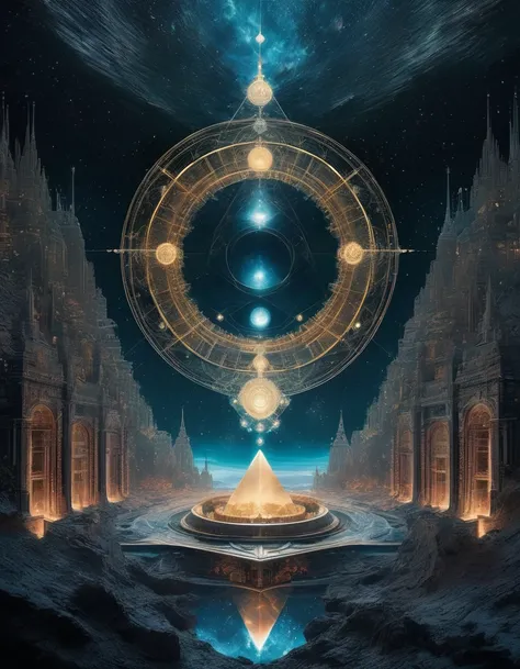 Magic Dream Castle, Sacred geometry, Clear focus, Floating Ghost Mage, Heaven and earth collapsed, Mobius strip, Black Hole, Lots of meteorites floating, Combination Magic Circle, call, The transformation of material and immaterial, Kim Sik, and other comp...