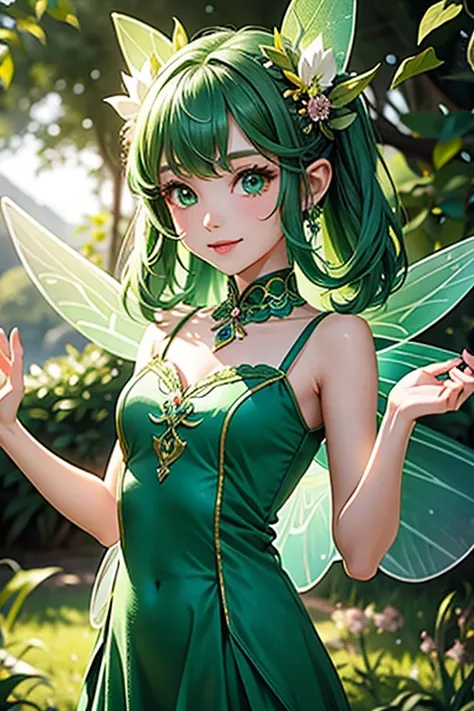 She belongs to a family of fairies called the emerald fairies. They are magical creatures and can be rarely seen. But they are very lively and cheerful. #Anime