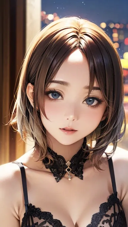 (Top quality masterpiece:1.2) Delicate illustrations, Very detailed, /Beautiful Japanese Woman、1 person,Very cute and slim、Excellent style 、((8K images、super high quality))、Very delicate face, Beautiful forehead、Beautiful thighs、Deep red lipstick,(((((Midd...