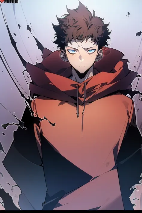 ((masterpiece, best quality, 2d, anime)), (1 boy, solo: 2), itadori, itadori_yuuji, black hair, red hoodie, open hoodie, hoodie ...