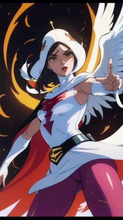 sempre em frente,Pose,olhando para o espectador,QUEBRAR, retro artestilo, oficial_estilo,1970s_(estilo),
ANOS_classic_junho_gatchaman_ownwaifu,www.ownwaifu.com, junho the swan, 
Cabelo longo,seios,olhos verdes,lips,medium seios,cabelo loiro,lipstick,invent...