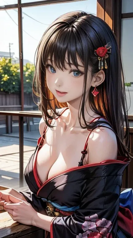 ((highest quality)), ((masterpiece)), (Very detailed), (Very high resolution), 4k, Anime 2D Rendering, Realistic, 
One Girl:1.5, 
BREAK Symmetrical Face:1.4, Perfect Face, Beautiful clavicle, Beautiful fingers, Beautiful breasts, (Slightly smaller chest), ...