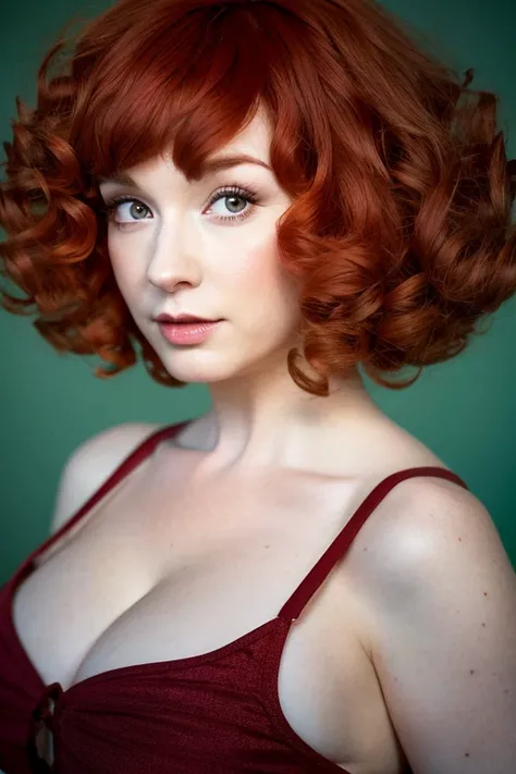 Christina Hendricks with curly red hair