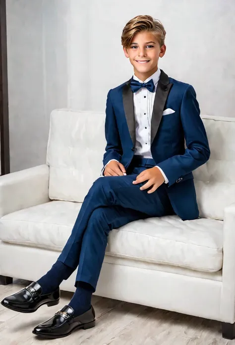 beautiful and realistic 15 year old boy in tuxedo on the beach, carasultra detalladas, ., fotorrealista mejor calidad imgen, eos...