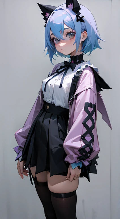 Anime girl, pastel goth outfit, fashion design