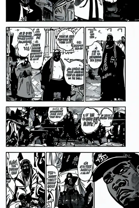 los raperos de nueva york y los angueles. thupac y notorious big, en sus ropas la palabra [ LA KLIKA SKUAD ].ropa estilo urbana 90s. u.s.a [ MANGA]. pag.1,2,3y4. 